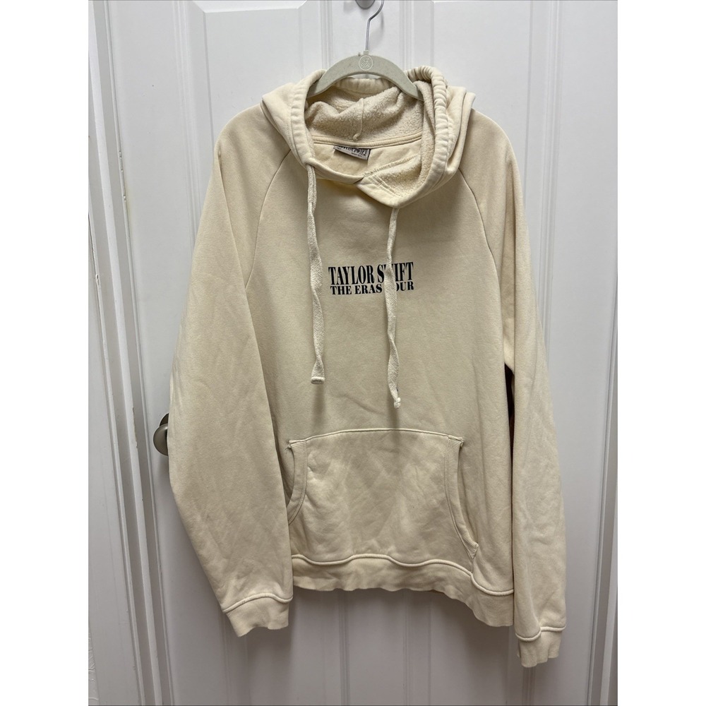 TAYLOR SWIFT The Eras Tour Official Merchandise Cream Hoodie Size L